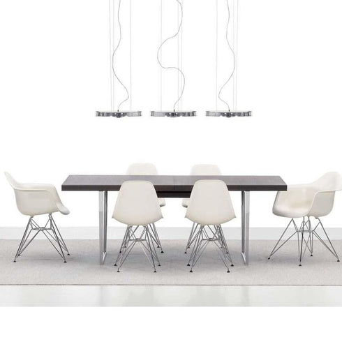 Cadeira de Braços em Plástico Eames DAR / Base Cromada